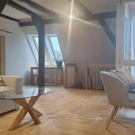 Daire Stadtpalais Bellevue-suite 3- Zimmer- Maisonettewohnung Mit Dachterrasse Maximal 4 Personen *