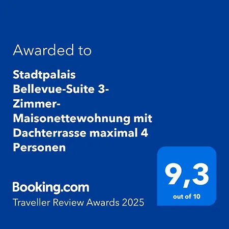 Stadtpalais Bellevue-suite 3- Zimmer- Maisonettewohnung Mit Dachterrasse Maximal 4 Personen * Bautzen