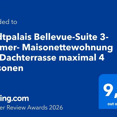 Daire Stadtpalais Bellevue-suite 3- Zimmer- Maisonettewohnung Mit Dachterrasse Maximal 4 Personen *